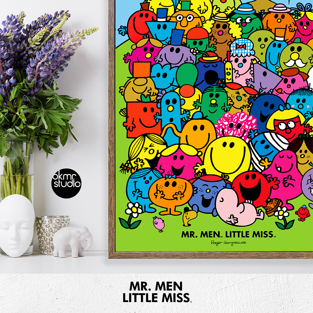 미스터맨 리틀미스 와글와글친구들 일러스트 포스터 액자 - 상세 이미지 3