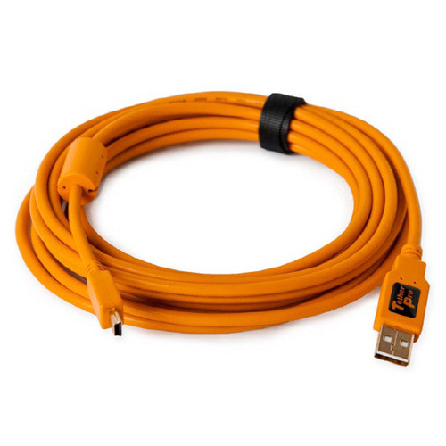 TetherPro USB 2.0 A Male to Mini-B 5 Pin-15Ft (4.6m) Gold Plated