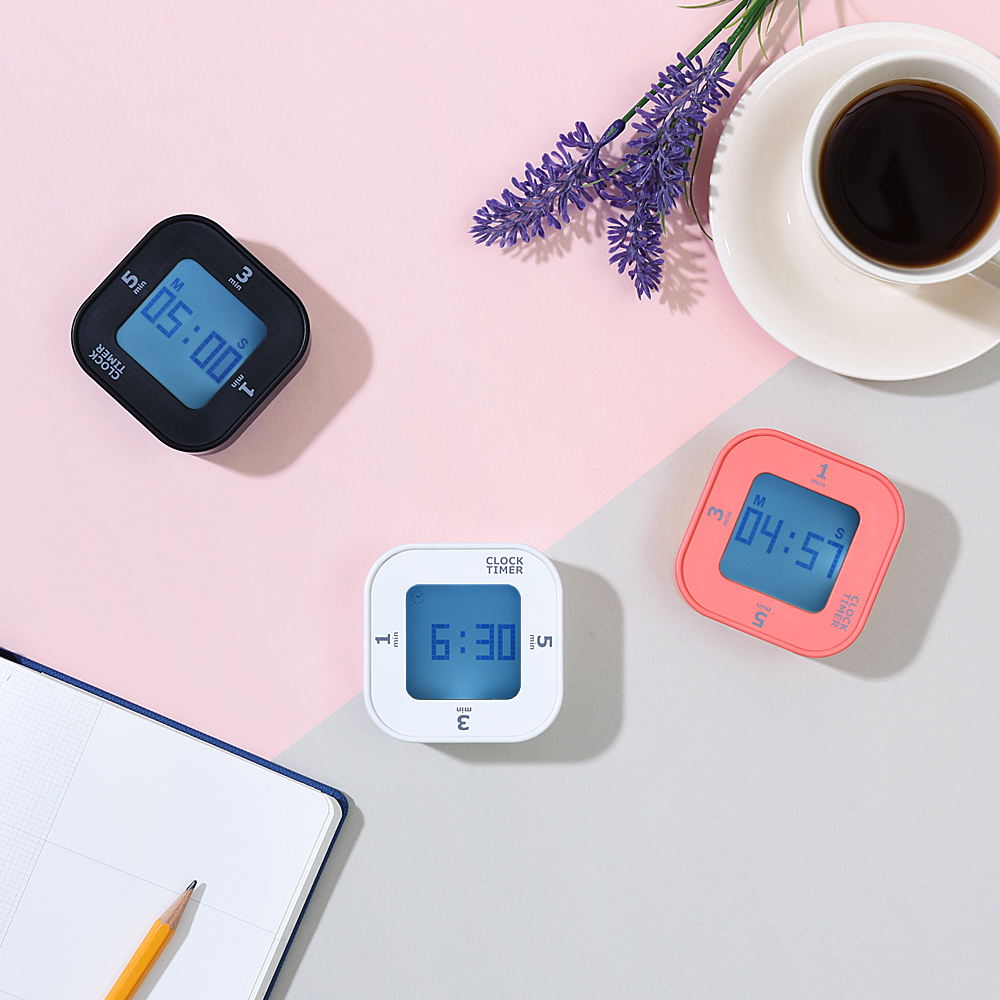 노바리빙 프리미엄 클락 타이머 ML1218 블랙 스탑워치 디지털 모래시계 쿠킹 요리