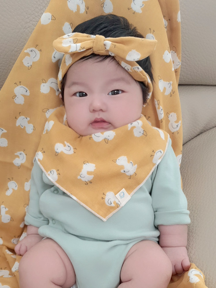 유아 순면 단독 디자인 거즈 스카프빕 - 상세 이미지 3