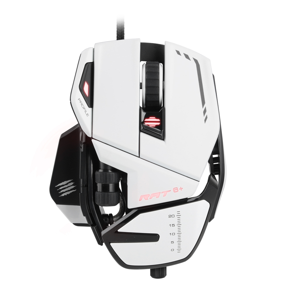 매드캣츠 MADCATZ R.A.T 6 PLUS 게이밍 마우스 화이트 - 메인 이미지