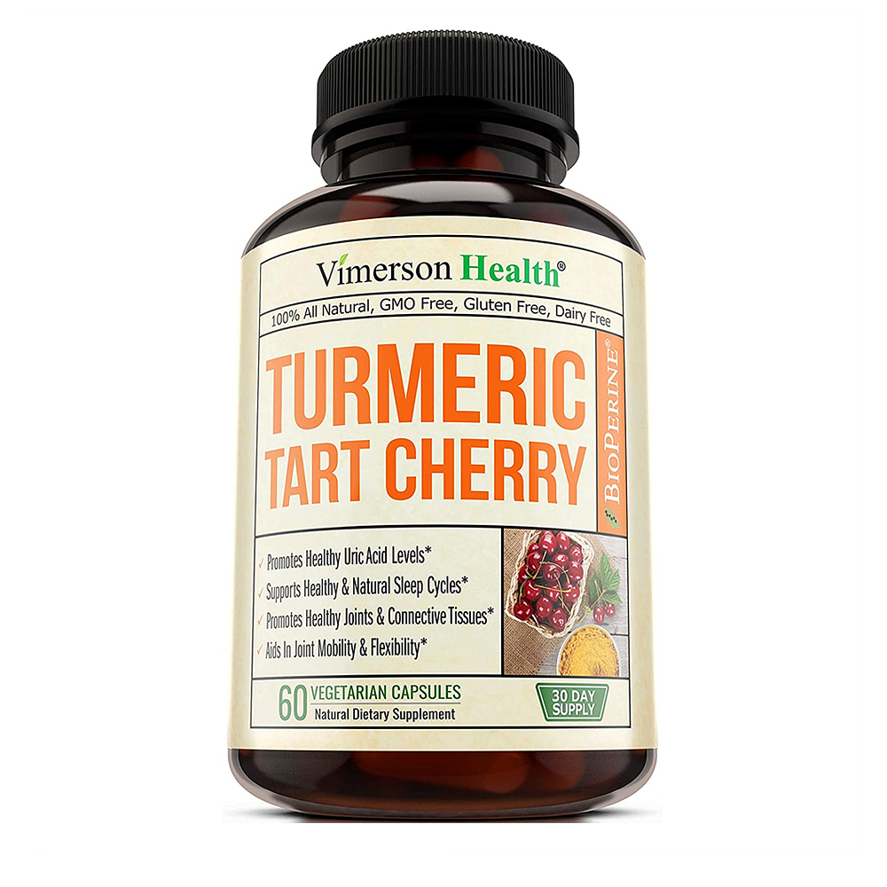 Vimerson Health Turmeric Curcumin and Tart Cherry 비머슨 헬스 터메릭 커큐민 앤 타트 체리 60베지캡슐