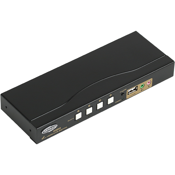 강원전자 넷메이트 4K 지원 HDMI KVM 4:1 스위치(USB/케이블 포함) NM-HKD04C - 상세 이미지 2