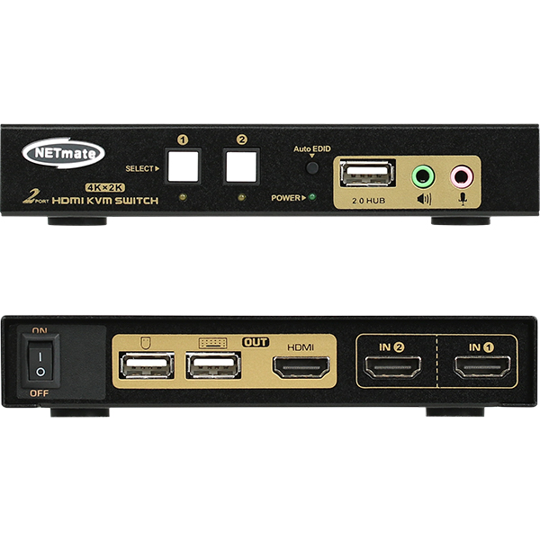 강원전자 넷메이트 4K 지원 HDMI KVM 2:1 스위치(USB/케이블 포함) NM-HKD02C - 상세 이미지 3