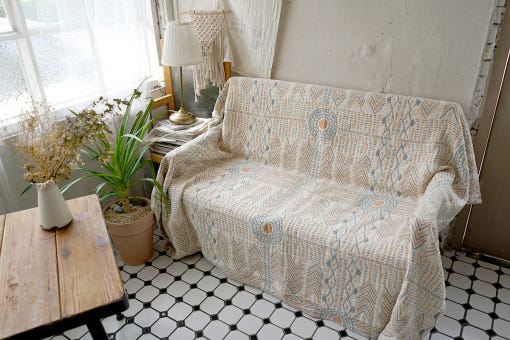 뉴트럴 에스닉 거즈 담요 상세 이미지