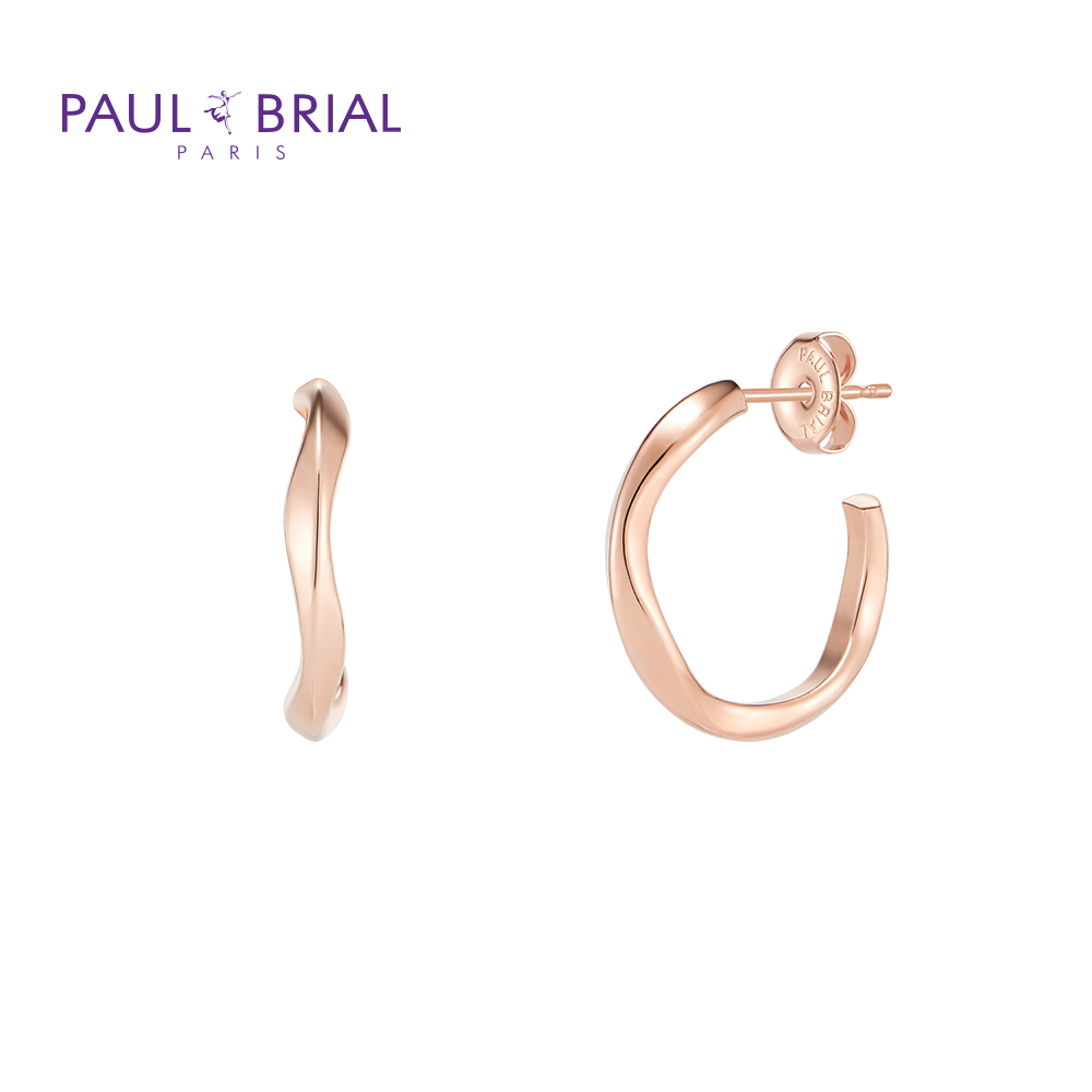 [문가영 착용] 폴브리알 주얼리 물결 링 귀걸이 PYBE0116(WG)_BRASS - 상세 이미지 2