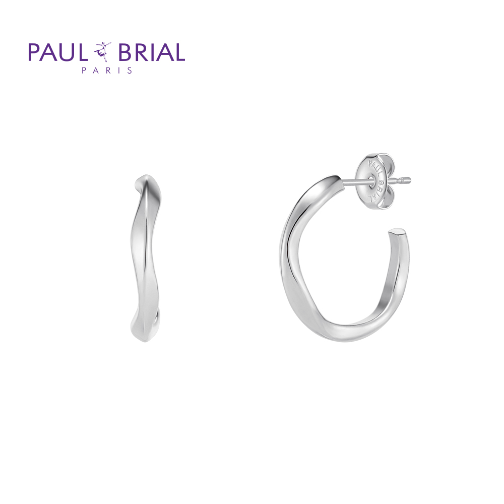 [문가영 착용] 폴브리알 주얼리 물결 링 귀걸이 PYBE0116(WG)_BRASS - 상세 이미지 3