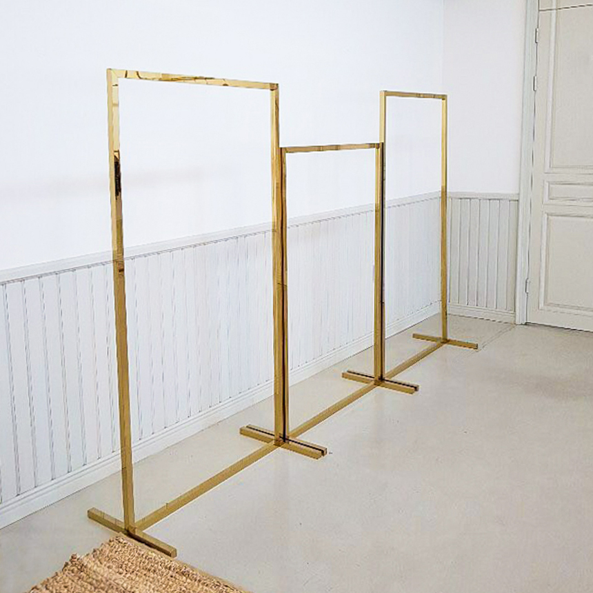 골드 실버 로즈골드 주문제작행거 조명행거 옷걸이 이동식 백화점행거 옷가게 드레스룸 의류매장