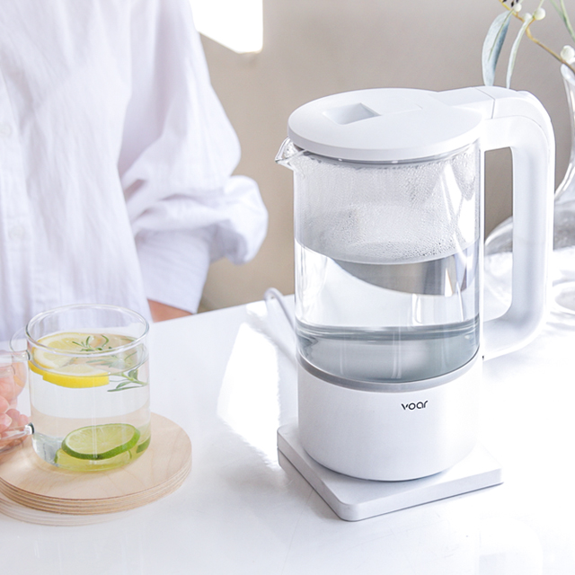 보아르 하티포트 전기 커피포트 주전자 무선 유리 티