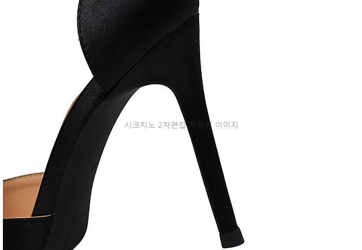 220-260 비앤토 10cm 스틸레토 스트랩 새틴 하이힐 6color 상세 이미지 22