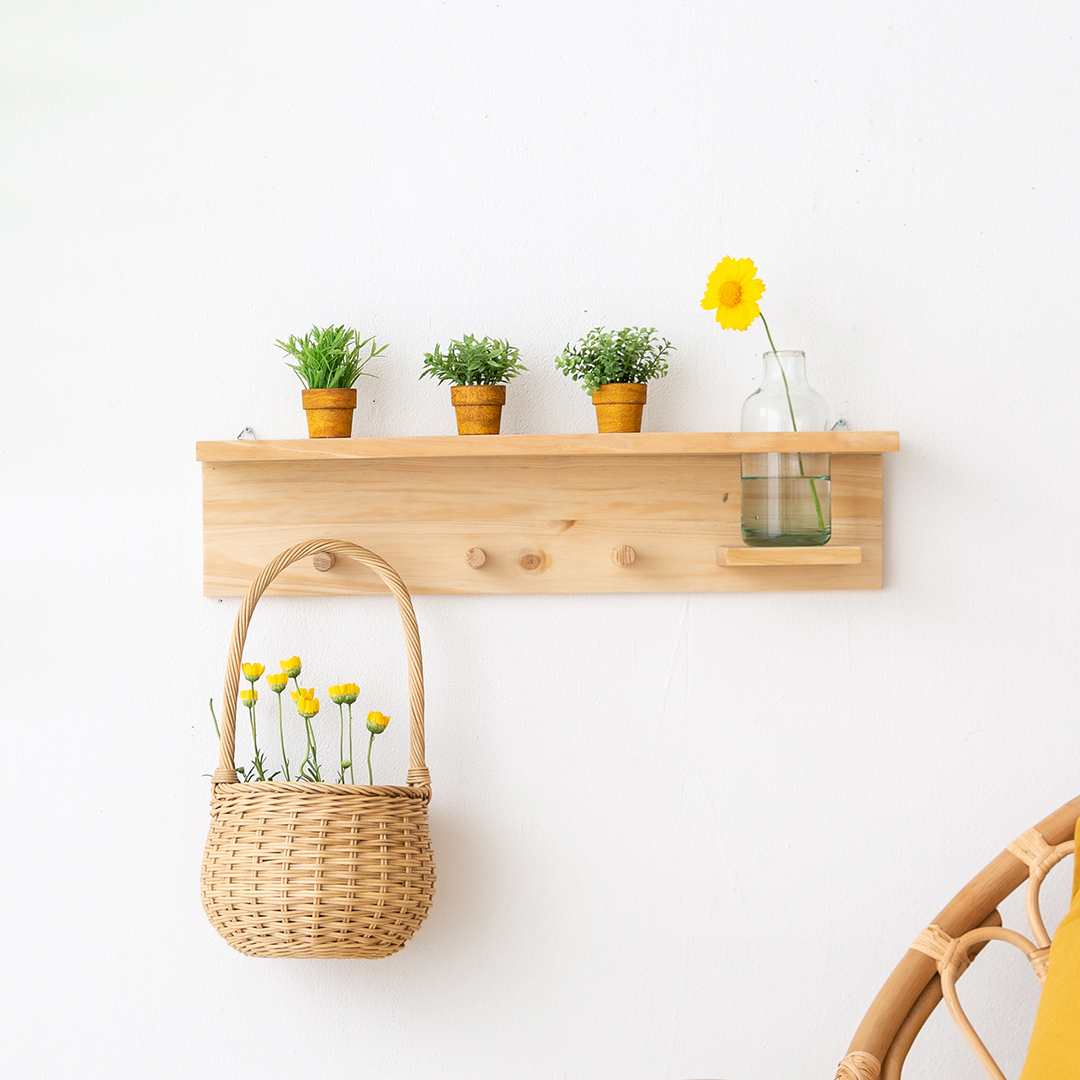 쿠쿠마 원목 벽걸이 벽선반 주방 거실 펜트리 다용도 수납선반 인테리어