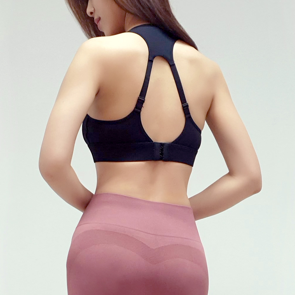 아나웨어 스포츠브라 폴댄스의상 홀터배색 요가 필라테스브라탑 - 상세 이미지 3