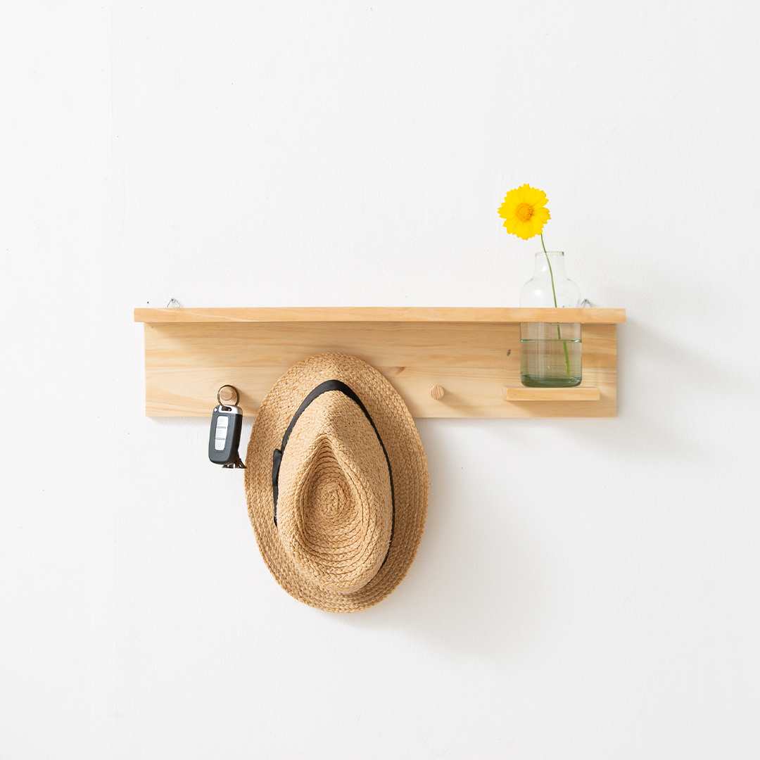 쿠쿠마 원목 벽걸이 벽선반 주방 거실 펜트리 다용도 수납선반 인테리어