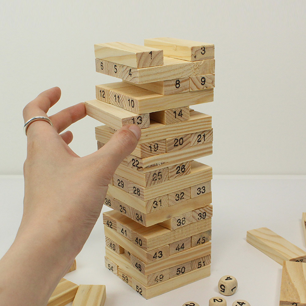나무블럭쌓기 54pcs 보드게임 - 상세 이미지 2