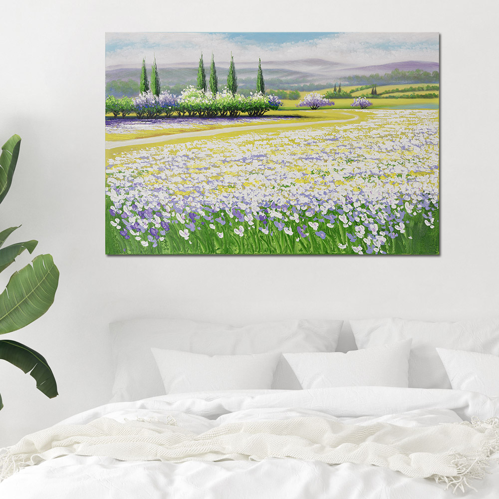 풍경액자 벽장식 모란꽃 행운 풍수 그림 (90cmx60cm) - 상세 이미지 3