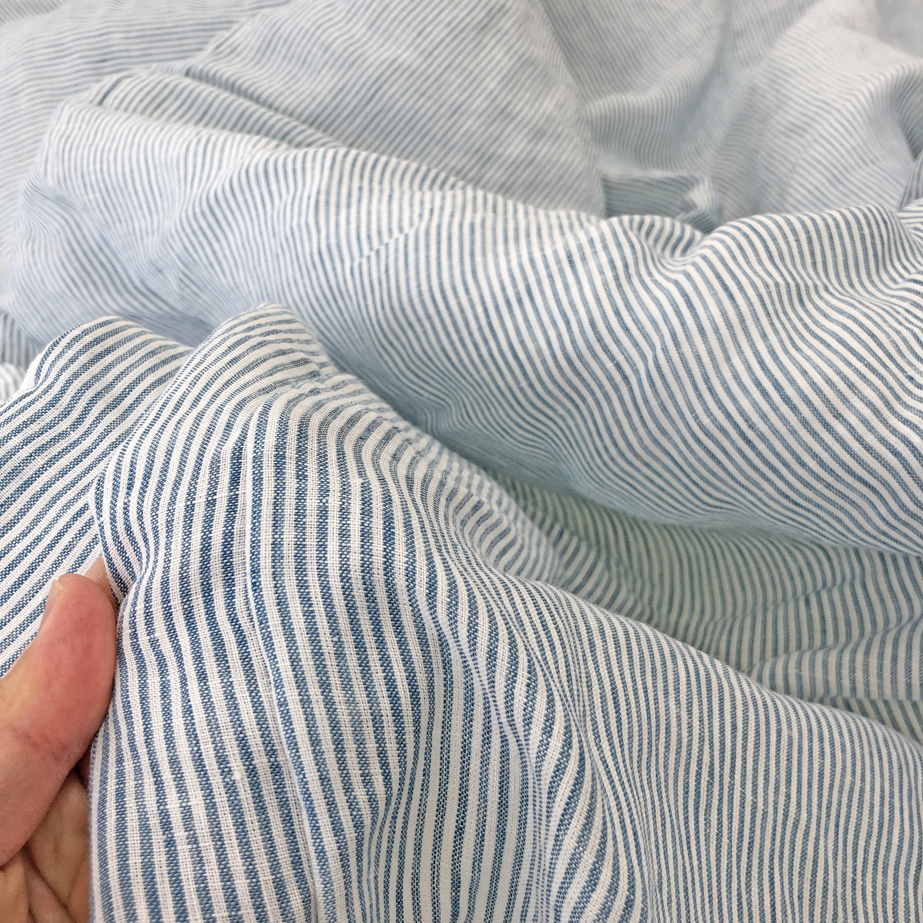 프리미엄 스트라이프 워싱 린넨 순면 사계절 차렵이불 S/SS