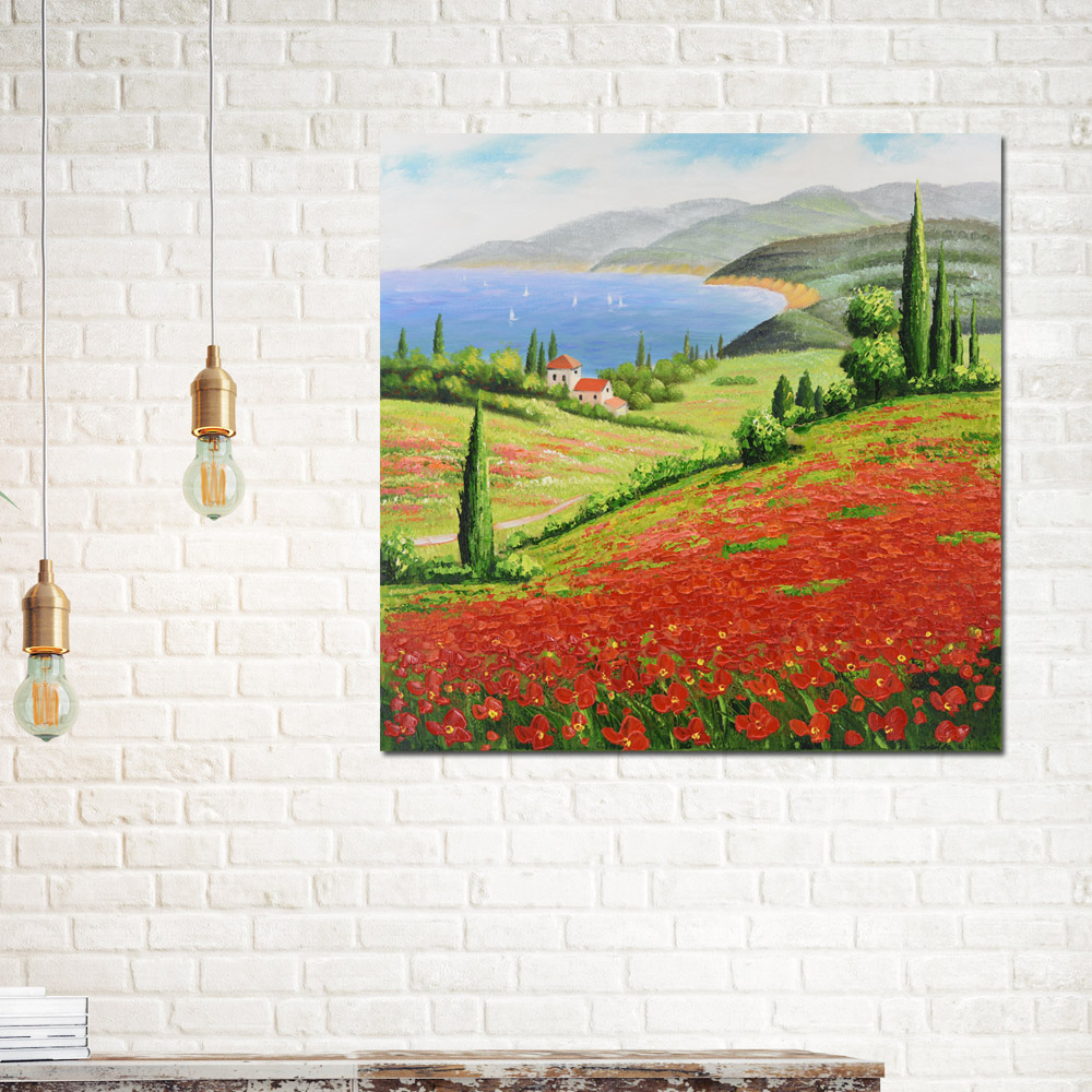 [Gallery Edition] 풍경화 인테리어 모란 그림 액자 (60cmx60cm) - 상세 이미지 2