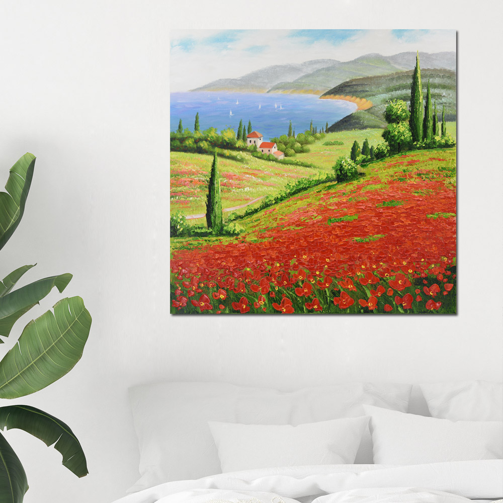 [Gallery Edition] 풍경화 인테리어 모란 그림 액자 (60cmx60cm) - 상세 이미지 4