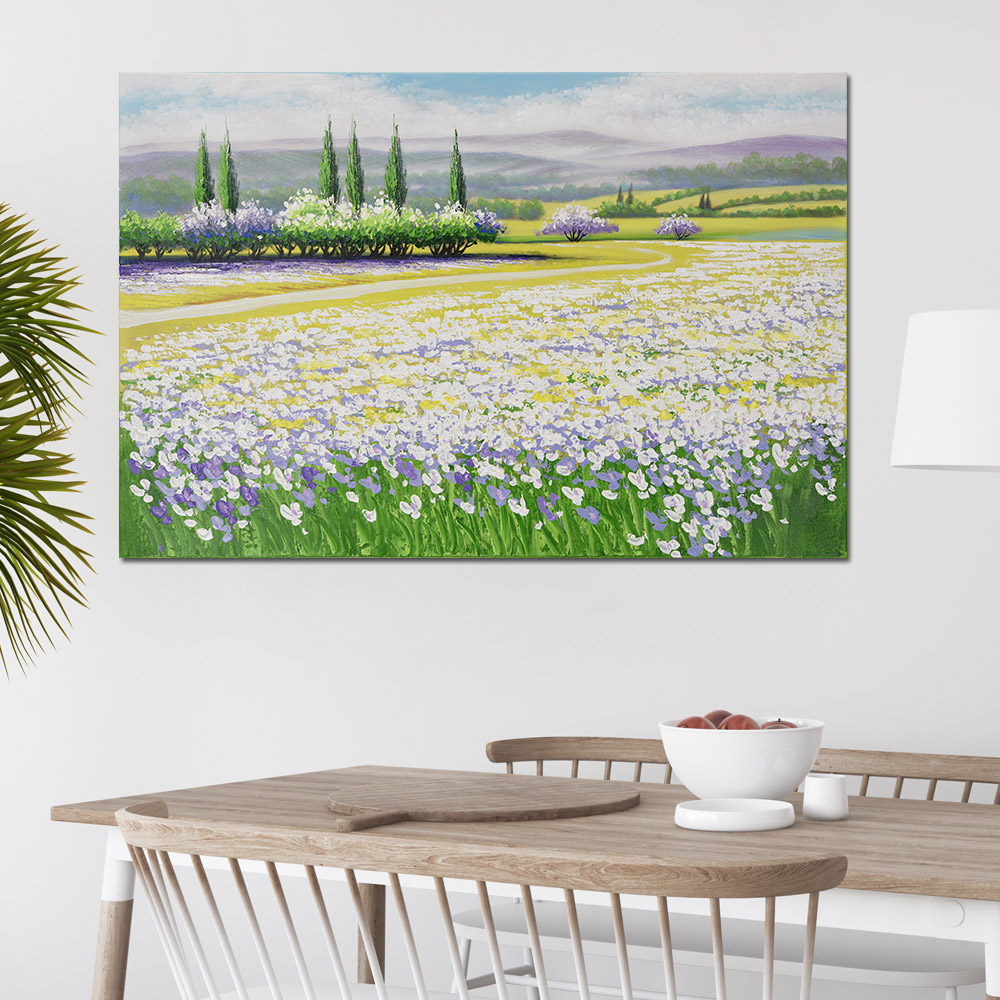 풍경액자 벽장식 모란꽃 행운 풍수 그림 (90cmx60cm) - 상세 이미지 2