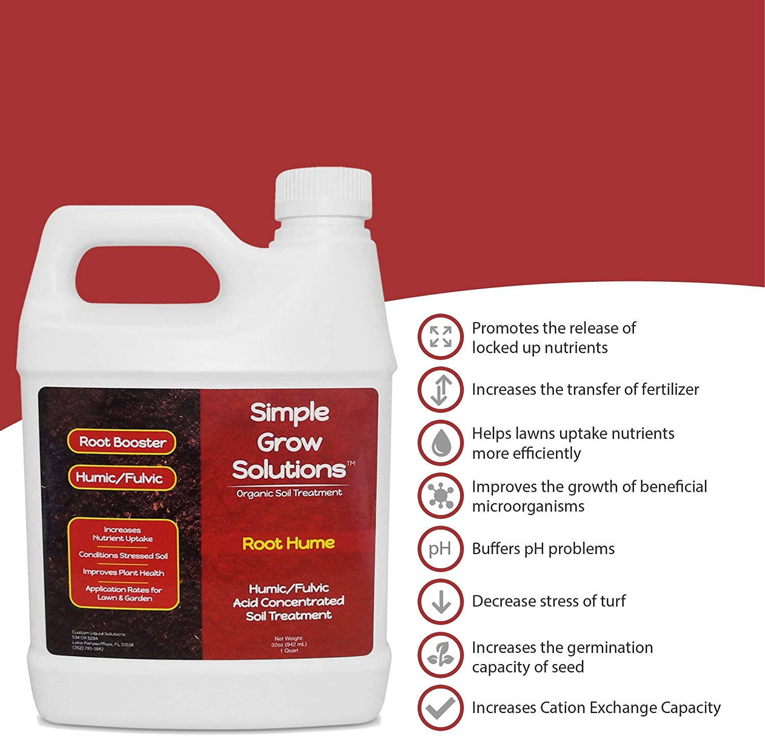 잔디밭에 Simple Lawn Solutions Root Hume을 사용하는 모습