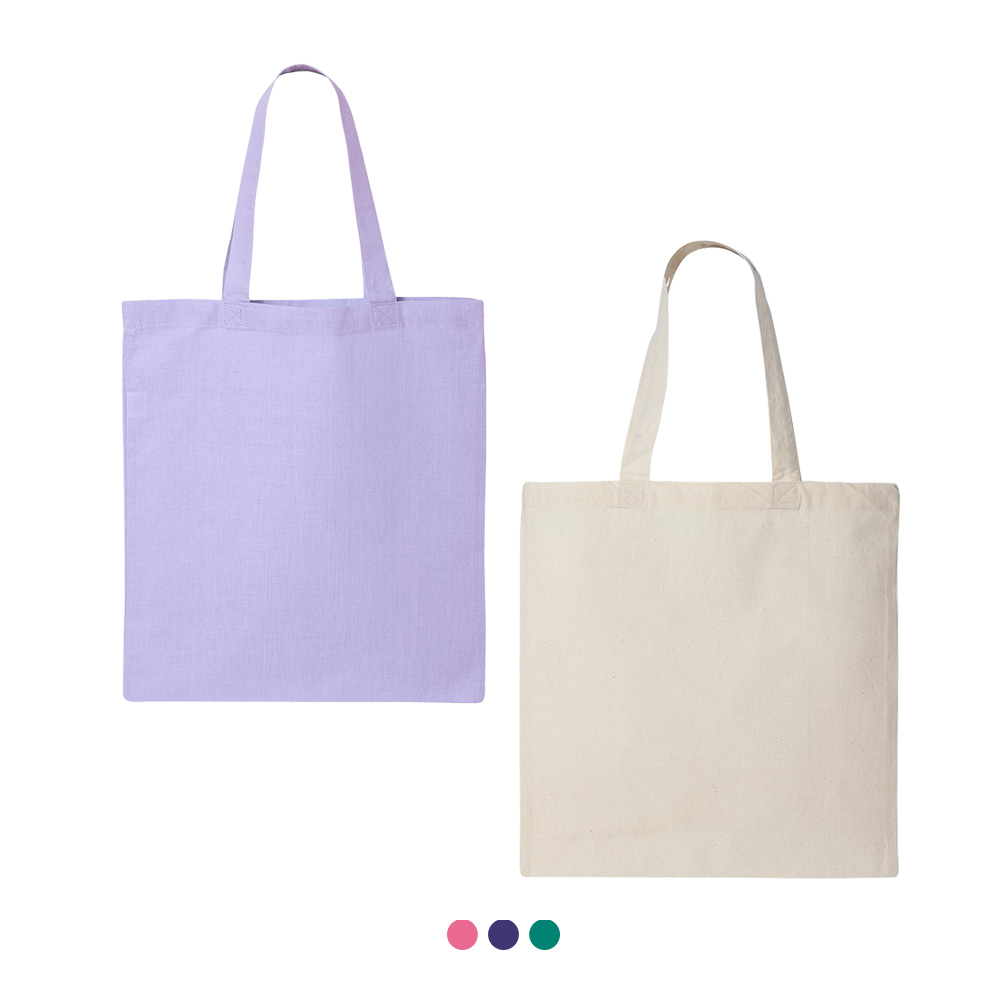 Q-TEES 면 무지 에코백/가벼운 에코백/폭이 없는 에코백/42795 25칼라 - 상세 이미지 2