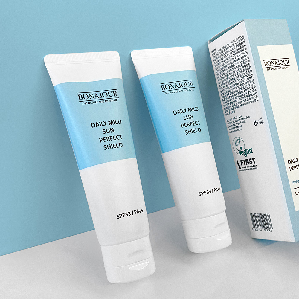 보나쥬르 비건 무기자차 데일리 선크림 / 100% 논나노 민감피부 선케어 35ml - 상세 이미지 4
