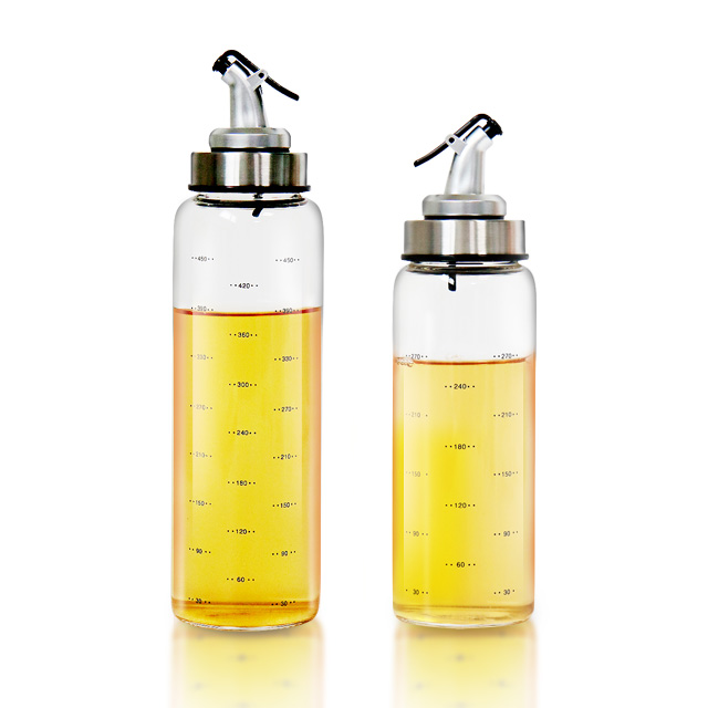 내열유리 오일병 2개 세트 소스 초장 간장 펌프 300ml - 상세 이미지 5