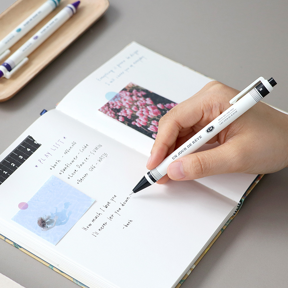 아이코닉 마일드 젤펜 (0.38 필기구 데코펜 중성펜 볼펜 퀵드라이)