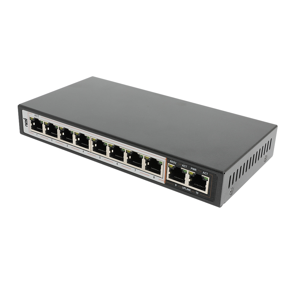 넥시 NX-POE-1010G 기가비트 POE 스위칭허브 8포트 UPLINK2포트 NX1007 - 상품 이미지