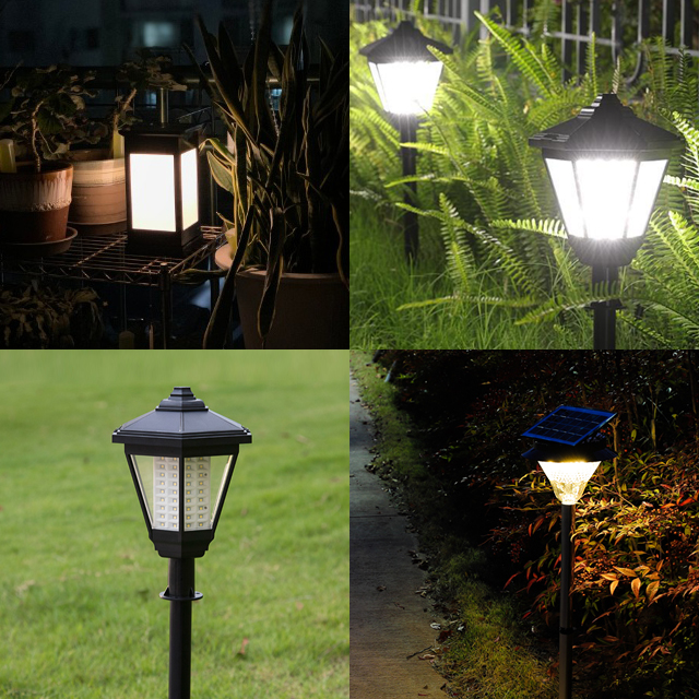 태양광 정원등 태양열 조명 가로등 센서등 전등 LED 전구 잔디 2구 육각등 말뚝