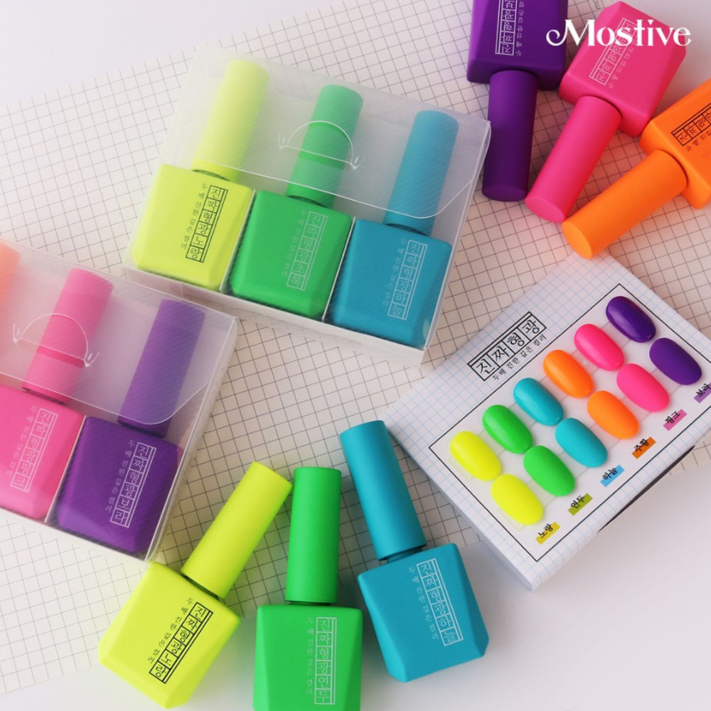 모스티브 진짜형광 젤폴리쉬 6종