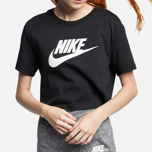 나이키 우먼 NSW 퓨추라 크롭 반팔티 BV6175-010