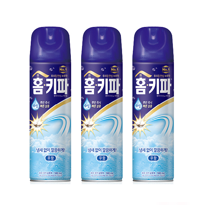 홈키파 수성 에어졸 모기 살충제 무향 500ml - 상세 이미지 2
