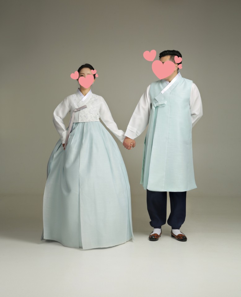 [한복대여] 커플한복 6번 2벌 웨딩 본식 촬영용 - 상세 이미지 2