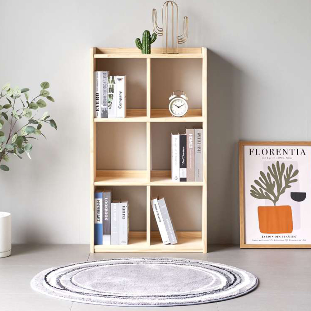 착한목수 소나무 DIY 원목 낮은 책장 책꽂이 아기 교구장 수납 2단600