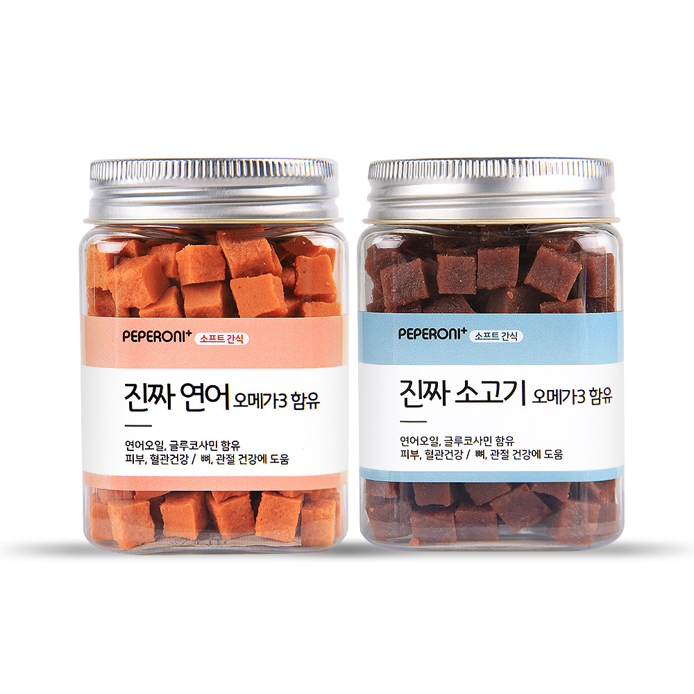 페페로니 진짜 오메가3 연어+소고기 세트