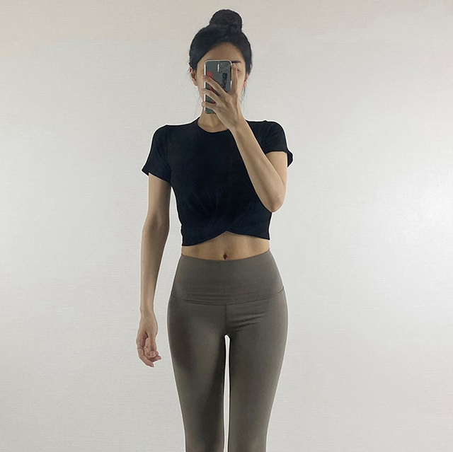 러블리 크롭 반팔 티셔츠 필라테스 운동복 요가복 필라테스복 상의 이미지 7