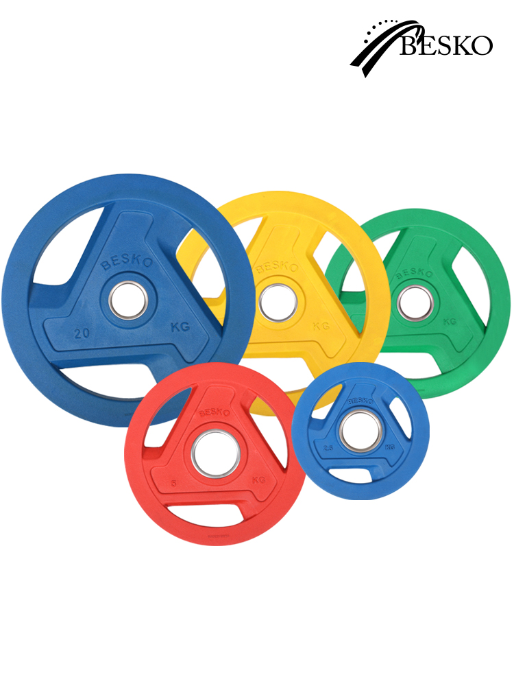 베스코 3홀 칼라 중량원판 115kg SET 바벨 헬스 - 상세 이미지 4