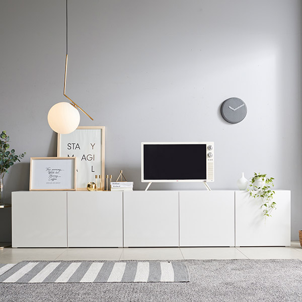 삼익가구 로맨스 미니멀 높은 거실장 수납장 600