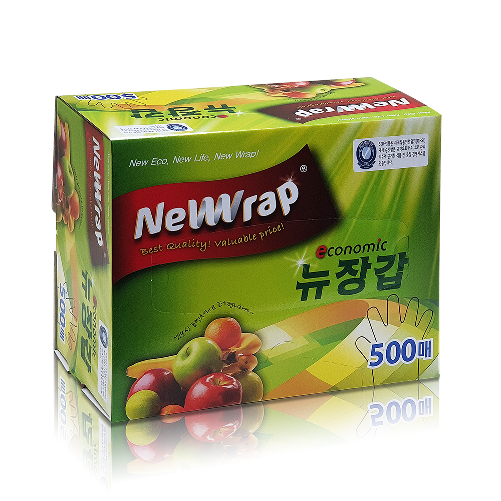 뉴랩 위생장갑 뉴장갑 500매 대용량 일회용 비닐장갑 - 메인 이미지