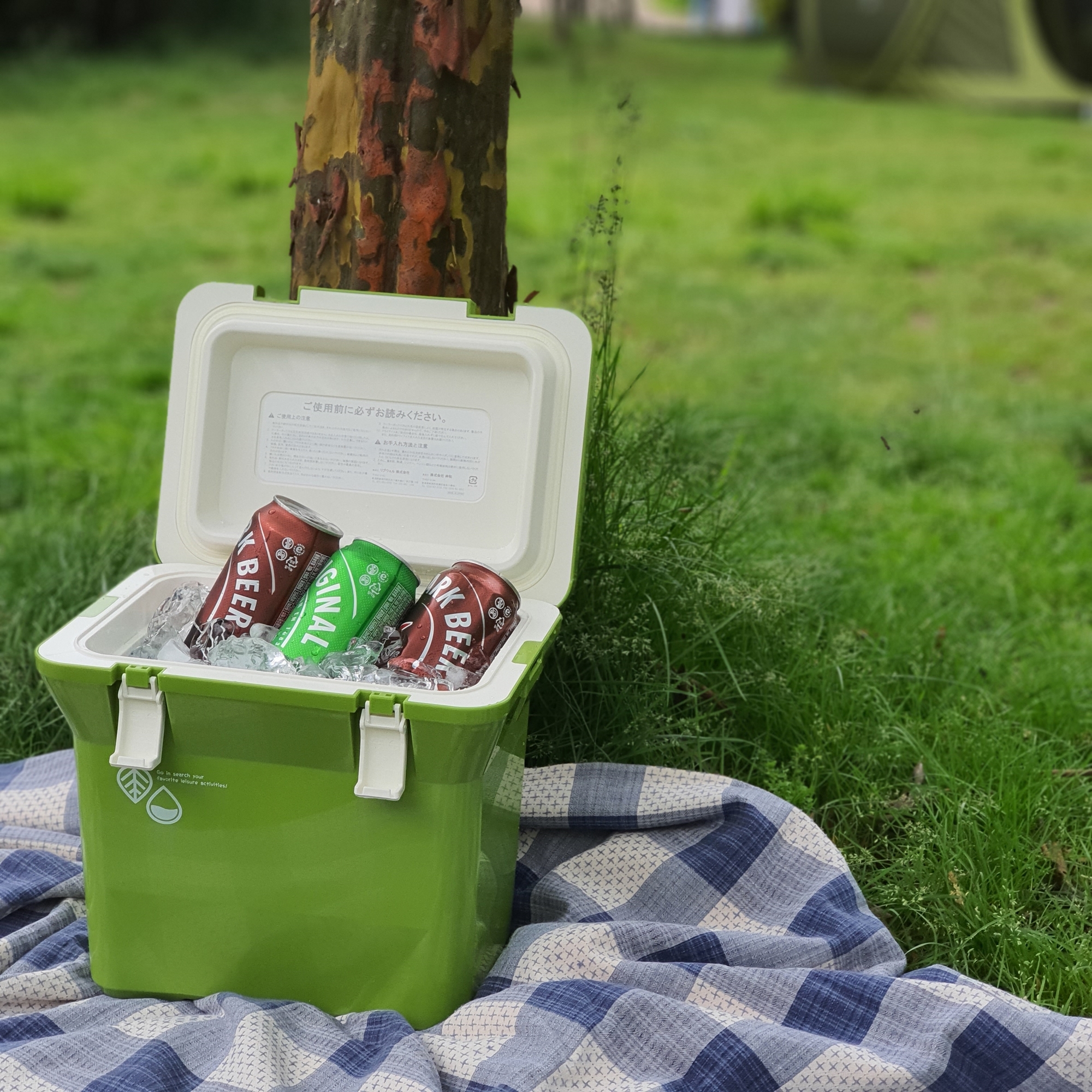 차량용 미니 아이스박스 가벼운 감성 캠핑 피크닉 휴대용 맥주 쿨러 캠핑용 소형