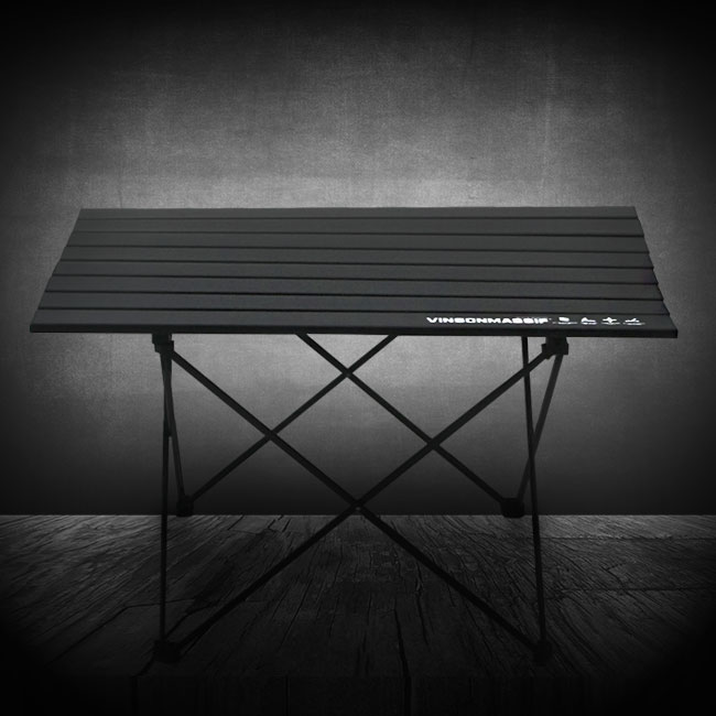 빈슨메시프 경량 폴딩 와이드 테이블 백패킹 피크닉 차박 캠핑테이블 S, 블랙