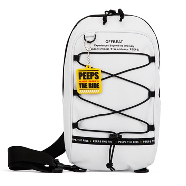 PEEPS Mini Offbeat String Sling Bag 슬링백팩 화이트 - 상품 이미지