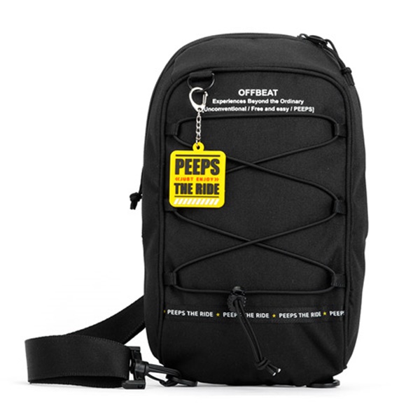 PEEPS Mini Offbeat String Sling Bag 슬링백팩 블랙