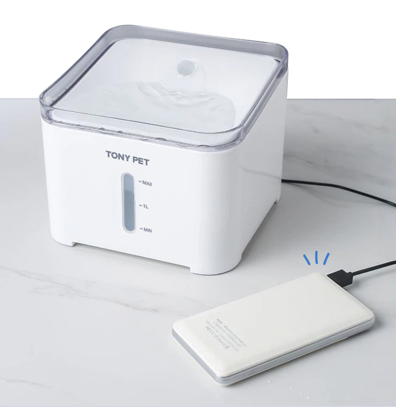 토니펫 스프링풀 자동 급수기 강아지 고양이 3단계 음수량 조절