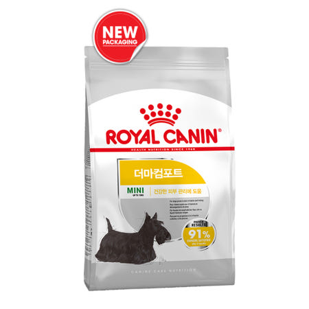 유통기한26년4월2일 로얄캐닌 독 사료 미니 더마컴포트, 3kg, 1개