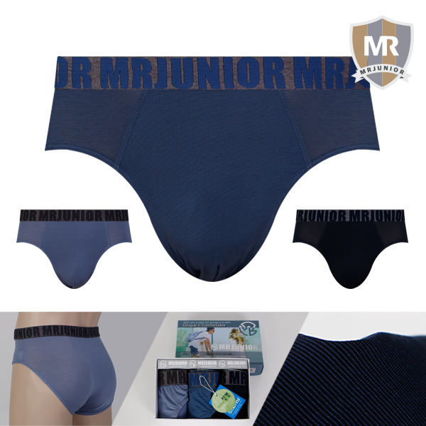 MR텐더 주니어 삼각팬티 남아 학생 속옷 팬티 3매 세트 인견소재 - 상품 이미지