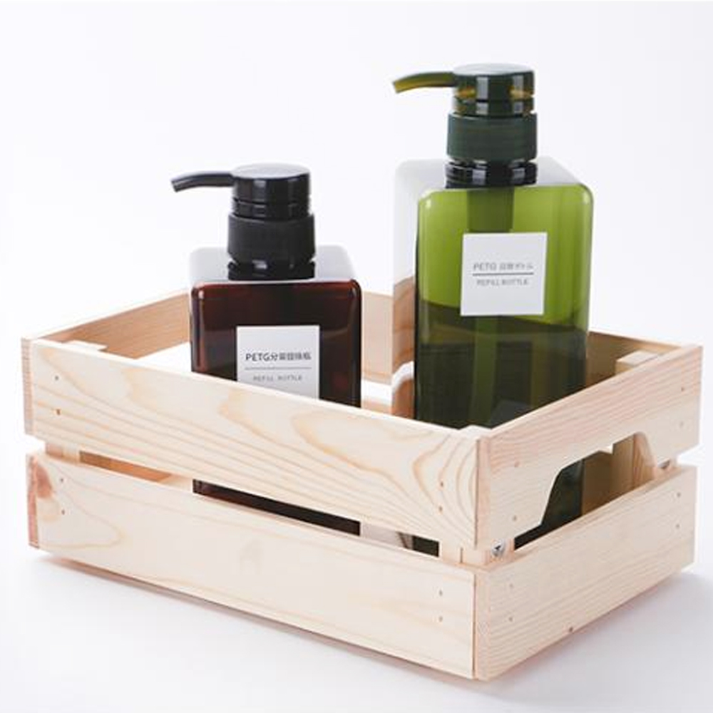 사각 펌프 용기 450ml / 화장품 리필 공병 디스펜서 로션 펌핑 샴푸 무지 이미지 2