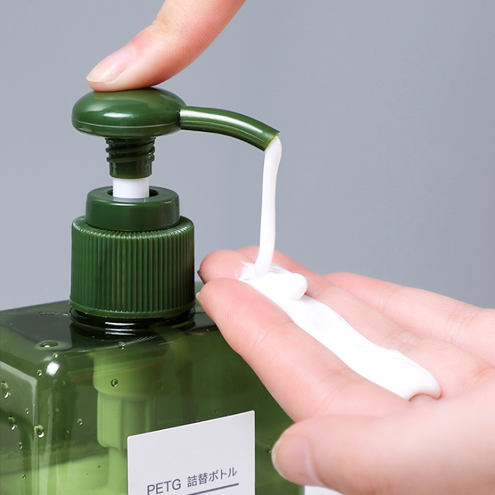 사각 펌프 용기 450ml / 화장품 리필 공병 디스펜서 로션 펌핑 샴푸 무지 이미지 3