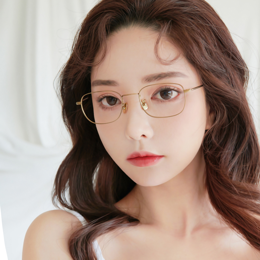 동글이 안경 사각 티타늄 안경테 - 상세 이미지 3